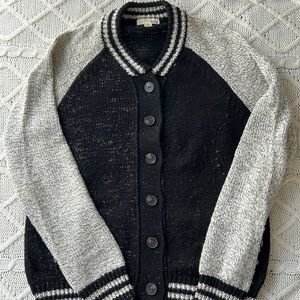 Garage Buttoned Varsity Knit Cardigan
